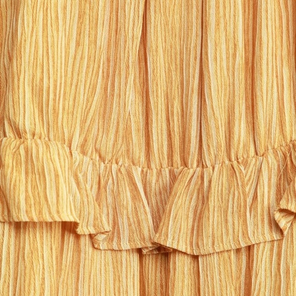 NWT LULUS Yellow Ruffled Halter Mini Dress - Picture 3 of 8